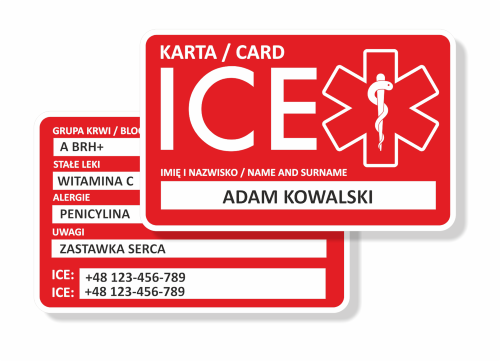 KARTA ICE  PIERWSZA POMOC